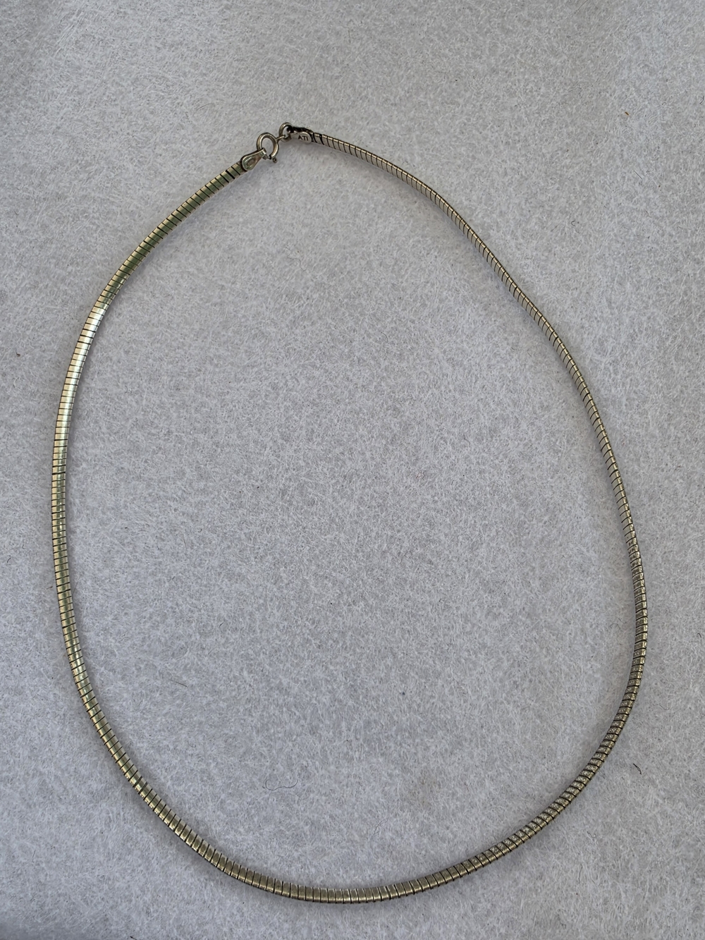 Vintage Italy 925 Sterling Silver Heavy Snake Collar Chain Necklace • 10.51g